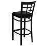 Flash Furniture HERCULES Series Traditional Metal Window Back Restaurant Barstool, Black, 2-Pieces/Pack (2XU6R7BWINBBKV)~#|#~sp152797215_sc7