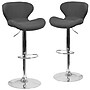 Flash Furniture Contemporary Fabric Barstool, Charcoal, 2-Pieces (2CH321BKFAB)~#|#~sp152797889_sc7