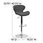 Flash Furniture Contemporary Fabric Barstool, Charcoal, 2-Pieces (2CH321BKFAB)~#|#~sp152797902_sc7