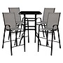 Flash Furniture Brazos Outdoor Dining Set with Bar Table and 4 All-Weather Patio Stools, Gray (TLH073H092H4GR)~#|#~sp152798237_sc7