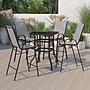 Flash Furniture Brazos Outdoor Dining Set with Bar Table and 4 All-Weather Patio Stools, Gray (TLH073H092H4GR)~#|#~sp152798241_sc7