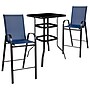 Flash Furniture Brazos Outdoor Dining Set with Bar Table and 2 All-Weather Patio Stools, Navy (TLH073H092HNV)~#|#~sp152798262_sc7