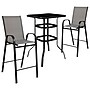 Flash Furniture Brazos Outdoor Dining Set with Bar Table and 2 All-Weather Patio Stools, Gray (TLH073H092HGR)~#|#~sp152798316_sc7