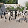 Flash Furniture Brazos Outdoor Dining Set with Bar Table and 2 All-Weather Patio Stools, Gray (TLH073H092HGR)~#|#~sp152798325_sc7