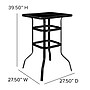 Flash Furniture Brazos Outdoor Dining Set with Bar Table and 2 All-Weather Patio Stools, Gray (TLH073H092HGR)~#|#~sp152798432_sc7