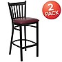 Flash Furniture HERCULES Traditional Metal Vertical Back Restaurant Barstool, Black/Burgundy, 2-Pieces/Pack (2XUDG6R6BVTBGV)~#|#~sp152799288_sc7