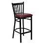 Flash Furniture HERCULES Traditional Metal Vertical Back Restaurant Barstool, Black/Burgundy, 2-Pieces/Pack (2XUDG6R6BVTBGV)~#|#~sp152799299_sc7