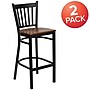 Flash Furniture HERCULES Traditional Metal Vertical Back Restaurant Barstool, Black/Cherry, 2-Pieces/Pack (2XUDG6R6BVTCHW)~#|#~sp152799440_sc7