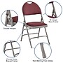 Flash Furniture HERCULES Series Fabric/Metal Folding Chair, Burgundy, 2/Pack (2HAMC705AF3BY)~#|#~sp152799475_sc7