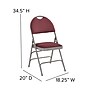 Flash Furniture HERCULES Series Fabric/Metal Folding Chair, Burgundy, 2/Pack (2HAMC705AF3BY)~#|#~sp152799477_sc7