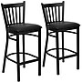 Flash Furniture HERCULES Series Traditional Metal Vertical Back Restaurant Barstool, Black, 2-Pieces/Pack (2XUDG6R6BVTBKV)~#|#~sp152799508_sc7