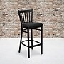 Flash Furniture HERCULES Series Traditional Metal Vertical Back Restaurant Barstool, Black, 2-Pieces/Pack (2XUDG6R6BVTBKV)~#|#~sp152799509_sc7