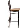 Flash Furniture HERCULES Traditional Metal Ladder Back Barstool, Clear Coat/Natural Wood, 2-Pieces/Pack (2XUDG697CBARNTW)~#|#~sp152799623_sc7