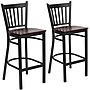 Flash Furniture HERCULES Traditional Metal Vertical Back Restaurant Barstool, Black/Mahogany, 2-Pieces/Pack (2XUDG6R6BVTMAW)~#|#~sp152799651_sc7