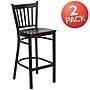 Flash Furniture HERCULES Traditional Metal Vertical Back Restaurant Barstool, Black/Mahogany, 2-Pieces/Pack (2XUDG6R6BVTMAW)~#|#~sp152799653_sc7