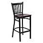 Flash Furniture HERCULES Traditional Metal Vertical Back Restaurant Barstool, Black/Mahogany, 2-Pieces/Pack (2XUDG6R6BVTMAW)~#|#~sp152799656_sc7