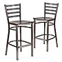 Flash Furniture HERCULES Traditional Metal Ladder Back Restaurant Barstool, Clear Coat/Walnut, 2-Pieces/Pack (2XUDG697CBARWAW)~#|#~sp152799727_sc7