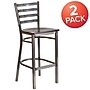 Flash Furniture HERCULES Traditional Metal Ladder Back Restaurant Barstool, Clear Coat/Walnut, 2-Pieces/Pack (2XUDG697CBARWAW)~#|#~sp152799731_sc7