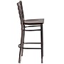 Flash Furniture HERCULES Traditional Metal Ladder Back Restaurant Barstool, Clear Coat/Walnut, 2-Pieces/Pack (2XUDG697CBARWAW)~#|#~sp152799741_sc7