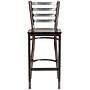 Flash Furniture HERCULES Traditional Metal Ladder Back Restaurant Barstool, Clear Coat/Walnut, 2-Pieces/Pack (2XUDG697CBARWAW)~#|#~sp152799743_sc7