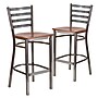 Flash Furniture HERCULES Traditional Metal Ladder Back Restaurant Barstool, Clear Coat/Cherry, 2-Pieces/Pack (2XUDG697CBARCHW)~#|#~sp152799745_sc7
