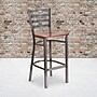 Flash Furniture HERCULES Traditional Metal Ladder Back Restaurant Barstool, Clear Coat/Cherry, 2-Pieces/Pack (2XUDG697CBARCHW)~#|#~sp152799748_sc7