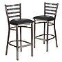 Flash Furniture HERCULES Traditional Metal Ladder Back Restaurant Barstool, Clear Coat/Black, 2-Pieces/Pack (2XUDG697CBARBKV)~#|#~sp152799822_sc7