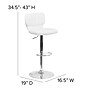 Flash Furniture Contemporary Vinyl Barstool, White, 2-Pieces (2CH132330WH)~#|#~sp152799862_sc7