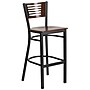 Flash Furniture HERCULES Series Traditional Metal Slat Back Restaurant Barstool, Black/Walnut, 2-Pieces/Pack (2XUDG6H1BWAL)~#|#~sp152799878_sc7