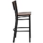Flash Furniture HERCULES Series Traditional Metal Slat Back Restaurant Barstool, Black/Walnut, 2-Pieces/Pack (2XUDG6H1BWAL)~#|#~sp152799882_sc7