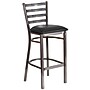 Flash Furniture HERCULES Traditional Metal Ladder Back Restaurant Barstool, Clear Coat/Black, 2-Pieces/Pack (2XUDG697CBARBKV)~#|#~sp152799938_sc7