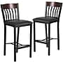 Flash Furniture Eclipse Traditional Metal Vertical Back Restaurant Barstool, Black/Walnut, 2-Pieces/Pack (2XUDG60618BWBKV)~#|#~sp152799939_sc7