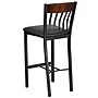Flash Furniture Eclipse Traditional Metal Vertical Back Restaurant Barstool, Black/Walnut, 2-Pieces/Pack (2XUDG60618BWBKV)~#|#~sp152799943_sc7
