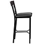 Flash Furniture Eclipse Traditional Metal Vertical Back Restaurant Barstool, Black/Walnut, 2-Pieces/Pack (2XUDG60618BWBKV)~#|#~sp152799945_sc7