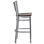 Flash Furniture HERCULES Series Traditional Metal Slat Back Restaurant Barstool, Silver/Mahogany, 2-Pieces/Pack (2XUDG60402BMAW)~#|#~sp152800001_sc7