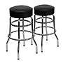 Flash Furniture Bruno Traditional Metal Double Ring Barstool without Back, Chrome/Black, 2-Pieces/Pack (2XUD100)~#|#~sp152800077_sc7