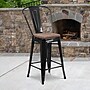Flash Furniture Lily Contemporary Metal Vertical Back Counter Height Stool, Black (CH3132024GBBKW)~#|#~sp152800112_sc7