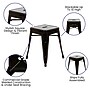 Flash Furniture Kai Industrial Iron Table Height Stackable Restaurant Stool without Back, Black, 4-Pieces/Pack (ETBT350318BLK)~#|#~sp152800154_sc7