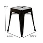 Flash Furniture Kai Industrial Iron Table Height Stackable Restaurant Stool without Back, Black, 4-Pieces/Pack (ETBT350318BLK)~#|#~sp152800157_sc7