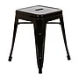 Flash Furniture Kai Industrial Iron Table Height Stackable Restaurant Stool without Back, Black, 4-Pieces/Pack (ETBT350318BLK)~#|#~sp152800162_sc7
