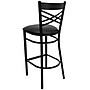 Flash Furniture HERCULES Series Traditional Metal X-Back Barstool, Black/Black Seat, 2-Pieces/Pack(2XU6FOBXBBKV)~#|#~sp152800186_sc7