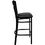 Flash Furniture HERCULES Series Traditional Metal X-Back Barstool, Black/Black Seat, 2-Pieces/Pack(2XU6FOBXBBKV)~#|#~sp152800192_sc7