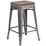 Flash Furniture Lincoln Contemporary Metal Counter Height Stool without Back, Clear Coat (XUDGTP000424W)~#|#~sp152800197_sc7