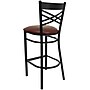 Flash Furniture HERCULES Series Traditional Metal X-Back Barstool, Black/Burgundy Seat, 2-Pieces/Pack (2XU6FOBXBBRV)~#|#~sp152800212_sc7