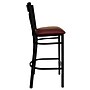 Flash Furniture HERCULES Series Traditional Metal X-Back Barstool, Black/Burgundy Seat, 2-Pieces/Pack (2XU6FOBXBBRV)~#|#~sp152800219_sc7