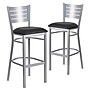 Flash Furniture HERCULES Series Traditional Metal Slat Back Restaurant Barstool, Silver/Black, 2-Pieces/Pack (2XUDG60402BBKV)~#|#~sp152800269_sc7