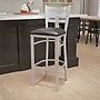 Flash Furniture HERCULES Series Traditional Metal Slat Back Restaurant Barstool, Silver/Black, 2-Pieces/Pack (2XUDG60402BBKV)~#|#~sp152800276_sc7