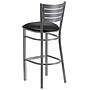 Flash Furniture HERCULES Series Traditional Metal Slat Back Restaurant Barstool, Silver/Black, 2-Pieces/Pack (2XUDG60402BBKV)~#|#~sp152800281_sc7