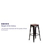 Flash Furniture Lily Industrial Metal Barstool without Back, Black-Antique Gold (CH3132030BQW)~#|#~sp152800419_sc7