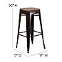 Flash Furniture Lily Industrial Metal Barstool without Back, Black-Antique Gold (CH3132030BQW)~#|#~sp152800423_sc7